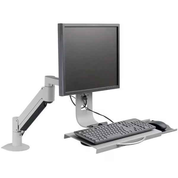 Data Entry Arm w/ Flip Up Keyboard And Mouse Tray. Supports 6-23 Lbs., Innovative Office Products, Mfr#: 7509-1000HY-124